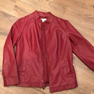 Red Leather jacket 🍁🍂🍃